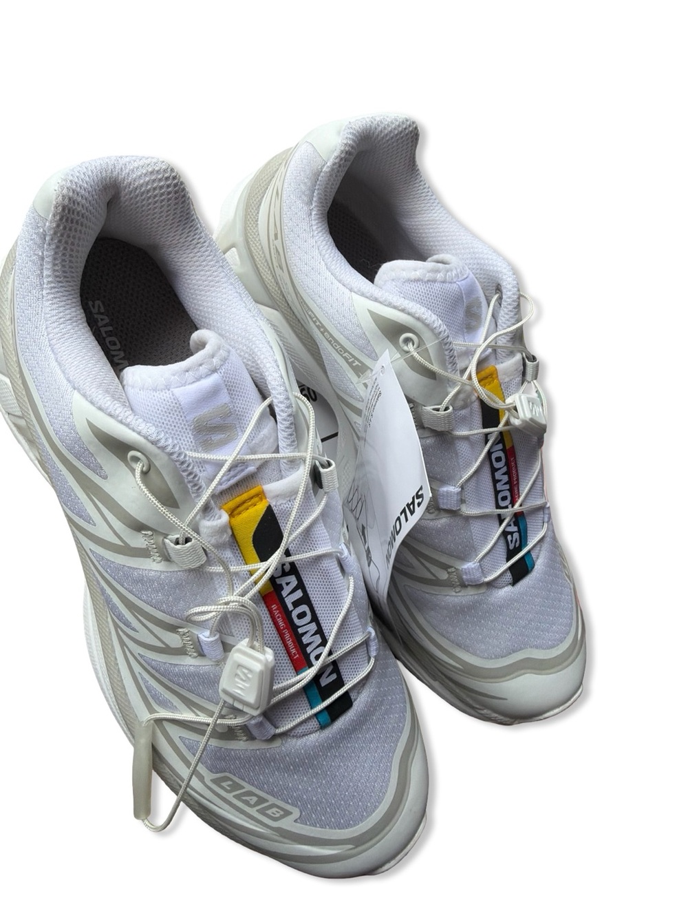 Salomon XT-6 Sneakers White Lunar Rock Trail Running Shoes Revolve women’s 7 - Picture 8 of 13